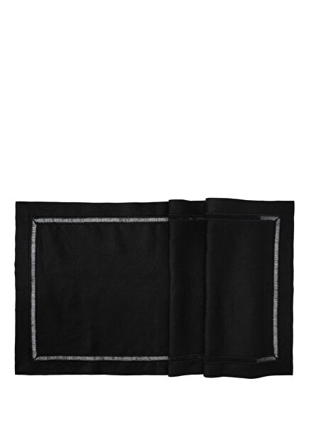 Midnight Kolber Siyah Keten Runner 50 x 160 cm