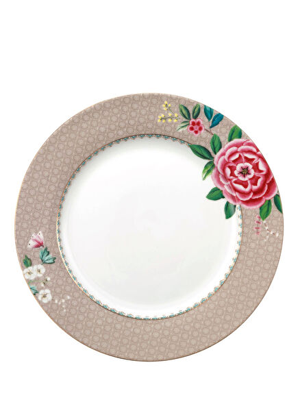 Blushing Birds Khaki Porcelain Dinner Plate