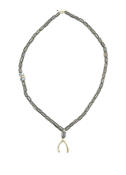 Lades Men's Necklace with 925 Sterling Silver Natural Stones