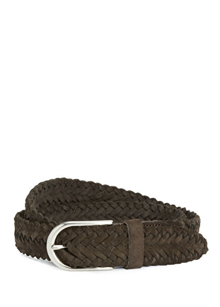 Brown Men's Suede Belt