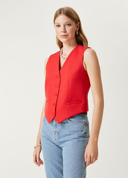 Red Tuxedo Vest