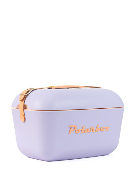 Lila Turuncu Deri Kayışlı Soğuk ve Sıcak Tutucu Termal Çanta 12 Lt