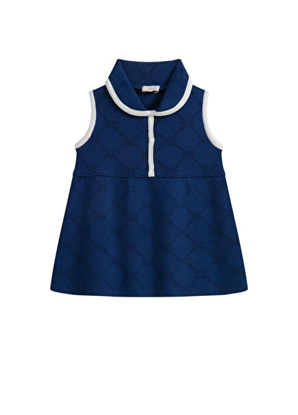 Midnight Marina Navy Blue Sleeveless Girls' Knit Dress