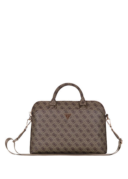 4G Patterned Triangle Logo Shoulder Strap 15" Laptop Bag