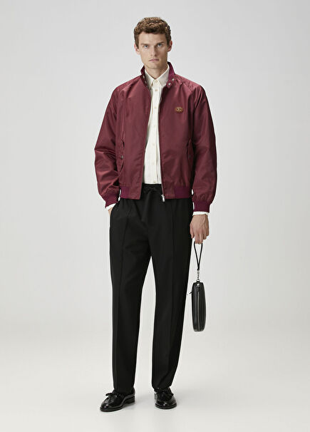 Black Waist Corded Wool Trousers