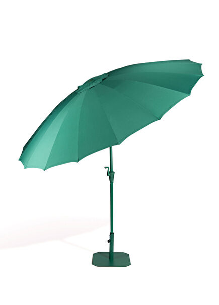 Lisse Green Aluminum Polyester Steel Umbrella