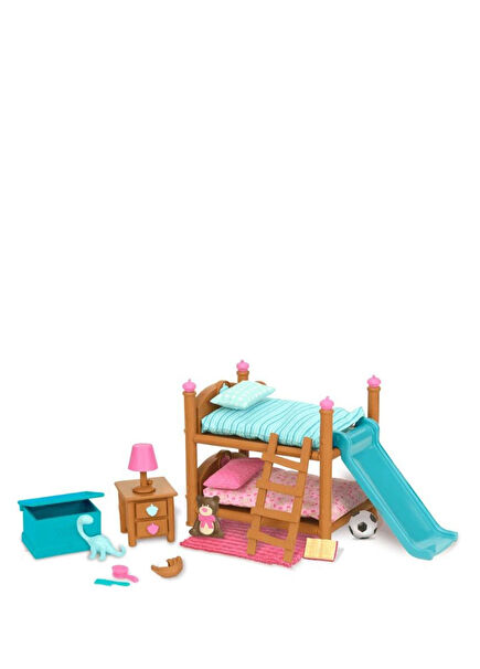 Bunk bed children's room toy set