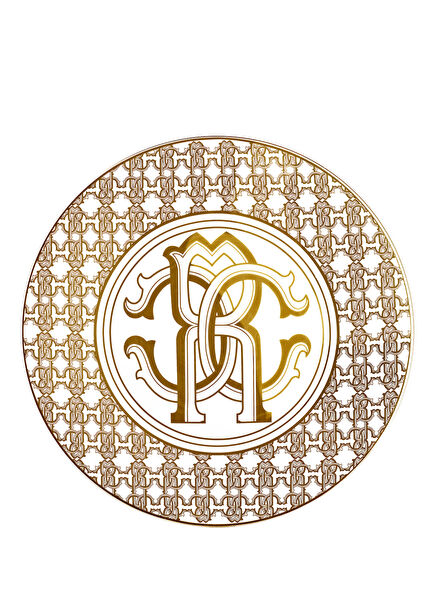 Monogram Gold Porcelain Serving Plate & Supla 32 cm
