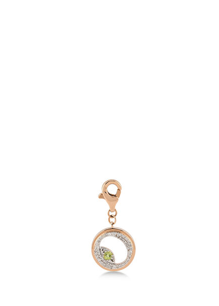 Me "O" Letter Diamond Stone 14K Gold Women's Charm