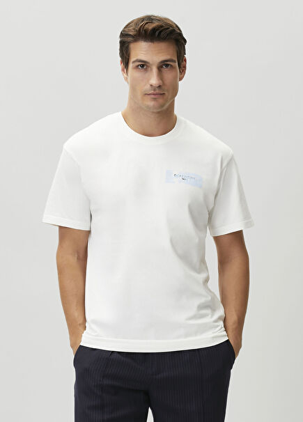 White Logo Detail T-shirt