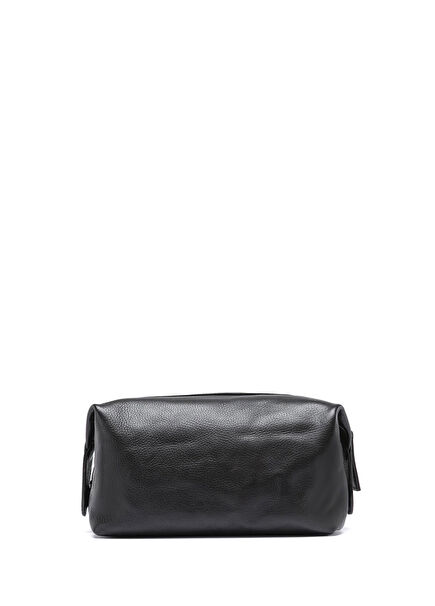 Black Leather Shaving Bag