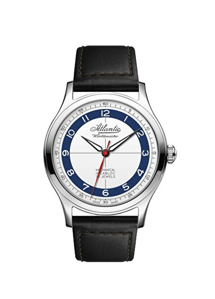53680.41.13 Black Leather Men's Watch