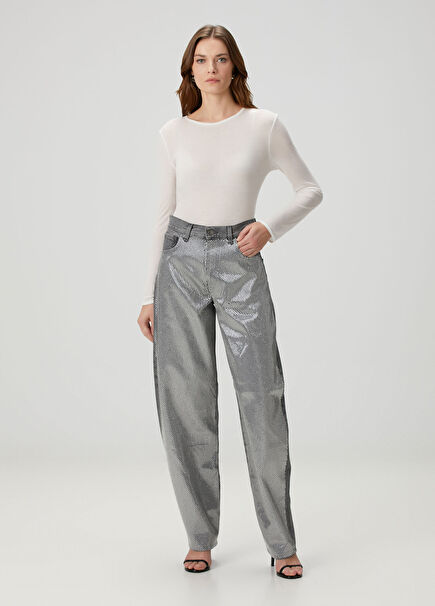 Grey Silver Jeans