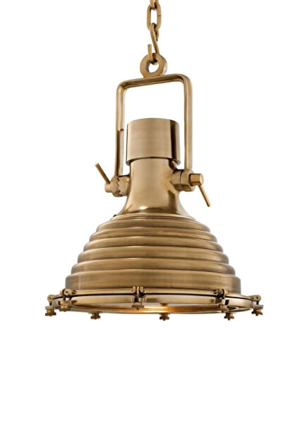 Maritime Antik Pirinç Kaplama Sarkıt Avize