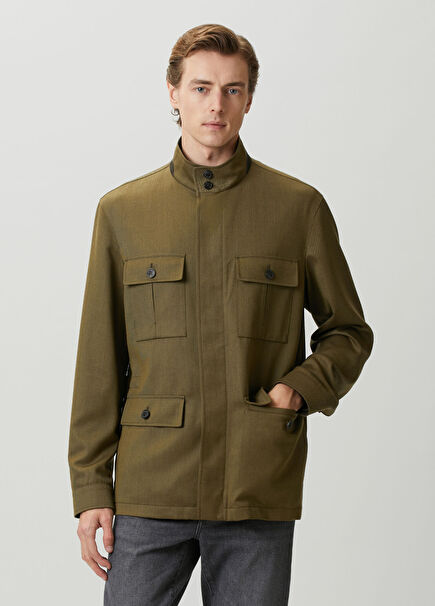 Dark Green Wool Coat