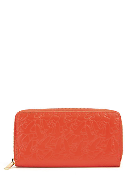 Mercan Logo Detaylı Kadın Deri Cüzdan