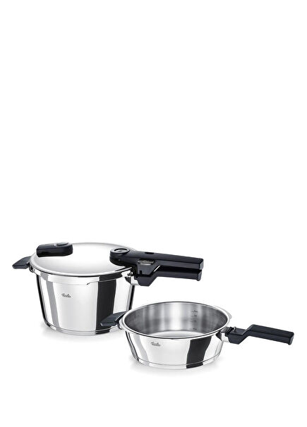 Vitaquick Glossy Steel Pressure Cooker 4.5 + 2.5 Liters