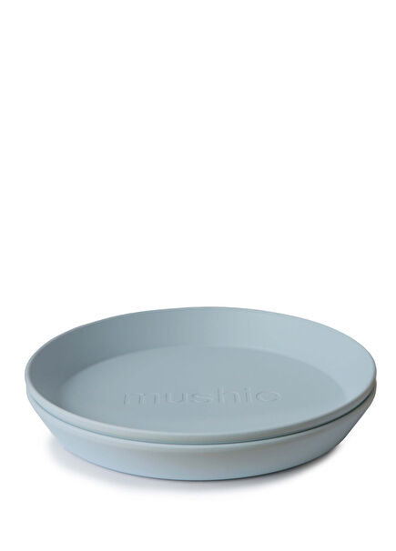 Powder Blue 2-Piece Round Children's Dinner Plate