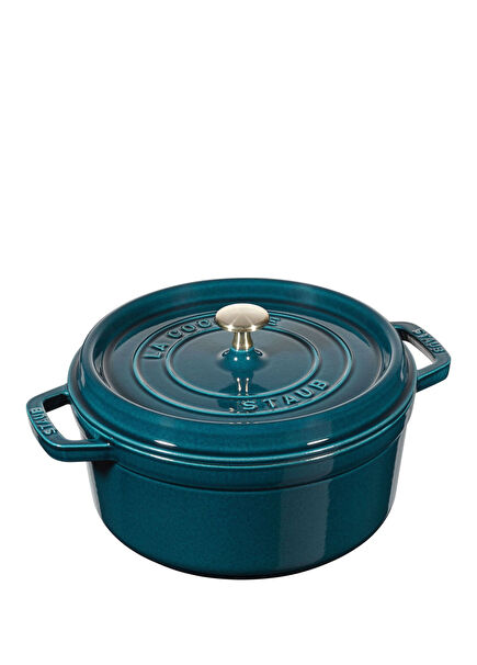 La Cocotte Mediterranean Blue 3.8L Round Cast Iron Pot 24 cm