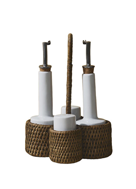 Rattan Oil Shaker Set