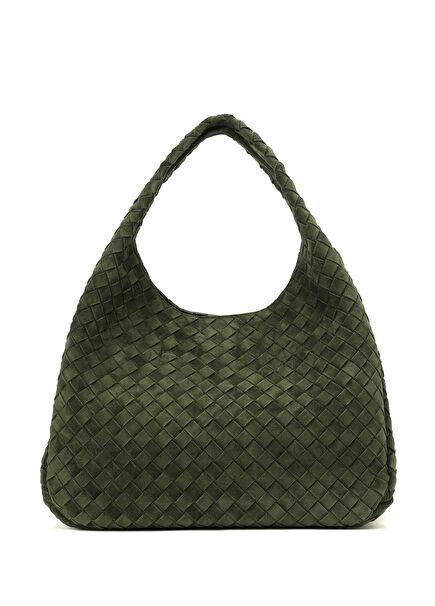 Campana Large Dark Green Women's Suede Bag
