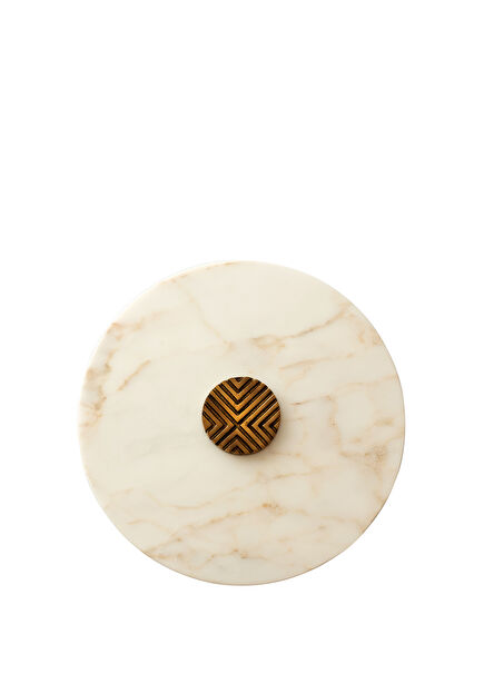 Art Deco Doğal Taş Krem Aplik