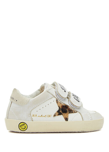 Old School Edt White Kids Leather Sneakers