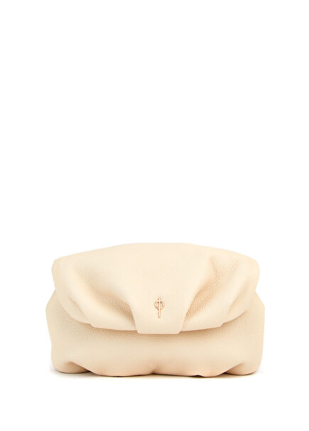 Leda Floater Bej Kadın Deri Çanta