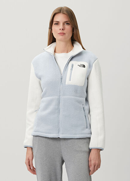 Yumiori Blue Full-Length Zip Fleece Jacket