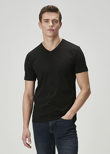 Black V-Neck T-Shirt