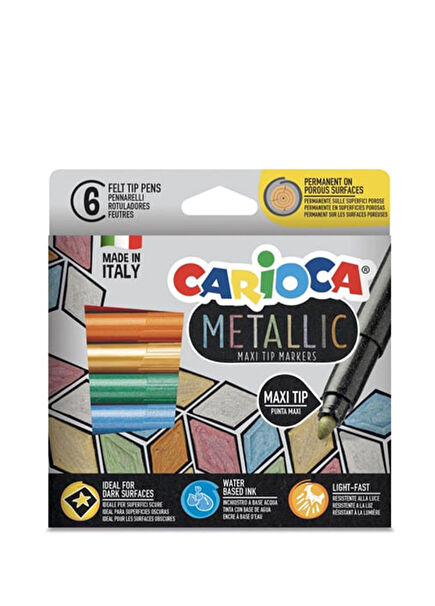 Jumbo 6-Pack Metallic Felt Crayons