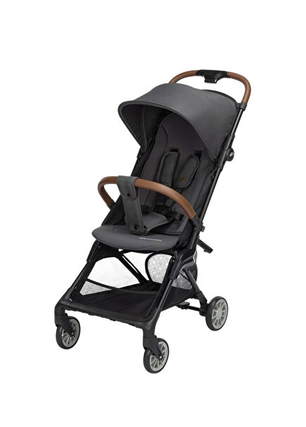 Zephir Ultra Kompakt Otomatik Katlanan Mineral Graphite Kabin Boy Bebek Arabası 