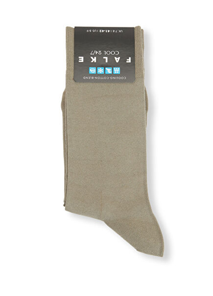 Bej Erkek Yün Çorap