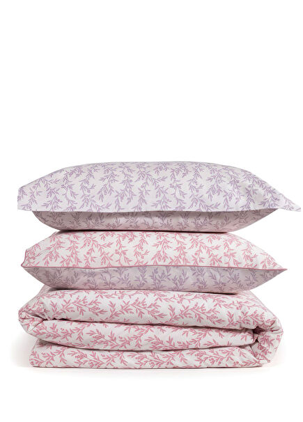 Griemay Pure Pink Lilac Double Duvet Cover Set 200x220 cm