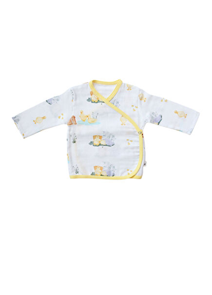 Petits Caneton Müslin Unisex Bebek Kimono Hırka