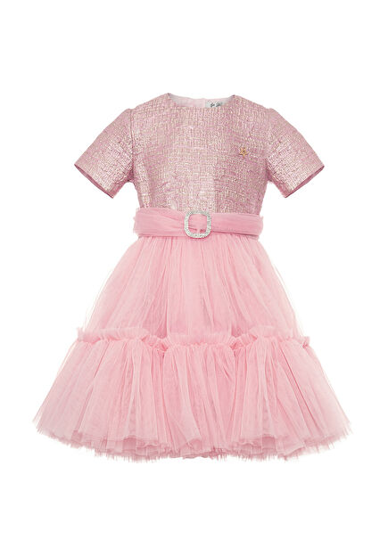 Pembe Tütü Etekli Kız Çocuk Elbise