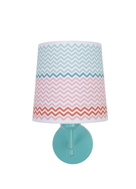 Big Flowers Pembe Mint Çocuk Odası Aplik Başlığı