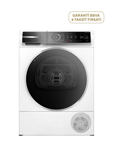 WQB245A0TR Serie 8 Beyaz Kendini Temizleyen Kondenser Isı Pompalı Kurutma Makinesi 9 kg