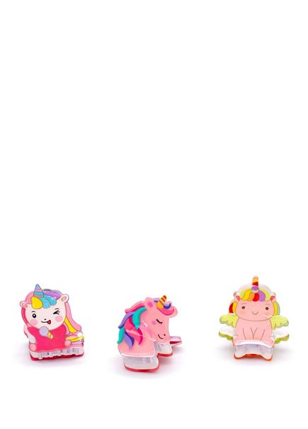 Happy Unicorn Mini Figure Girl 3-Piece Clasp