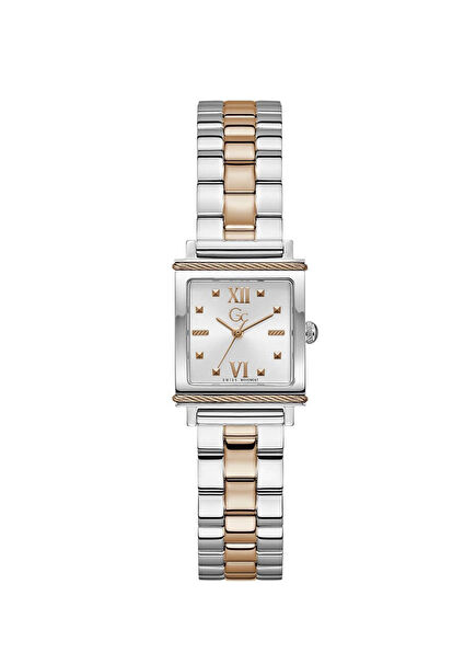 GCY79007L1M Metallic Grey Rose Gold Steel Women's Watch
