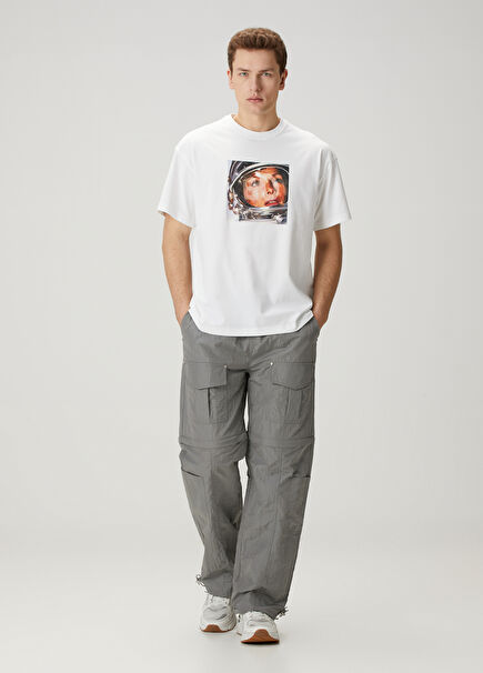 Lunar Grey Waist Corded Cargo Pants