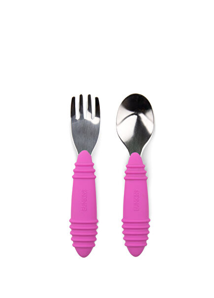 Fuchsia Steel Kids Cutlery Set