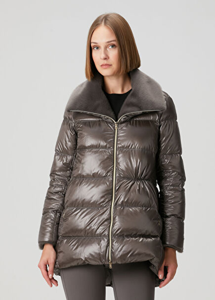 Antrasit Puffer Mont