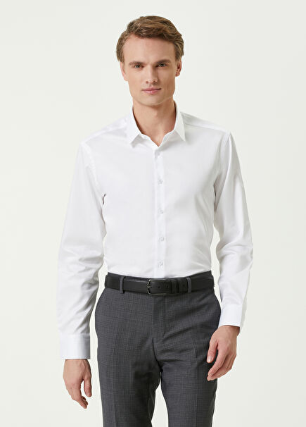 Comfort Fit Beyaz Gömlek