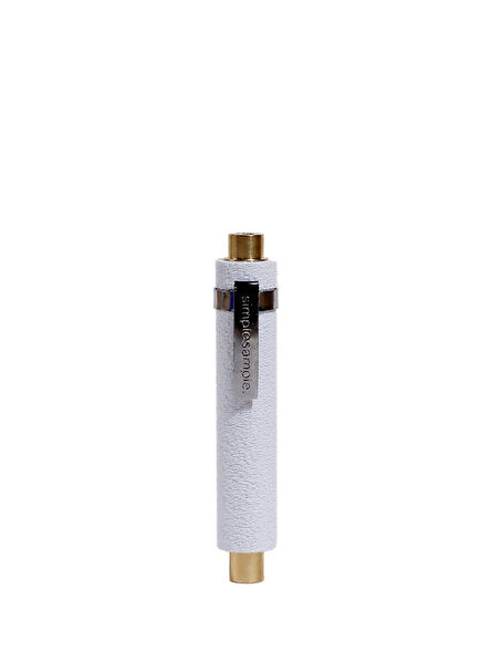 Grained Ankara White Brass Body Ballpoint Pen
