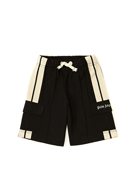Black White Logo Boys Shorts