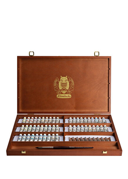 Horadam Aquarell Supergranulating Ahşap Kutulu Artist 50 Tüp Sulu Boya Seti