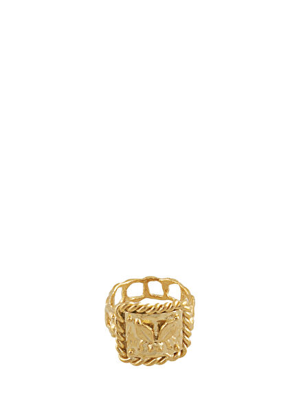 Bee Seal 22 Ayar Altın Kaplama Kadın Yüzük