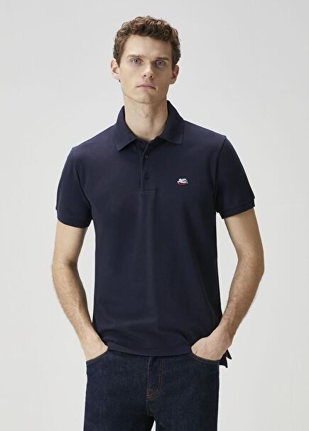 Navy Blue Polo Neck T-Shirt