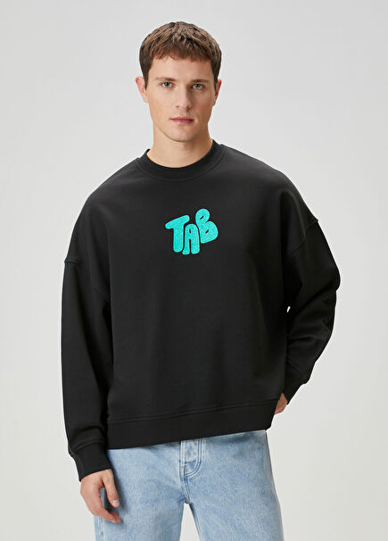 Big Fish Black Printed Long Sleeve Men's Sweatshirt